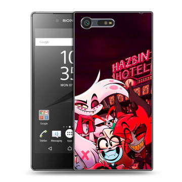 Пластиковый чехол на Sony Xperia X Compact с принтом Hazbin Hotel Отель Хазбин Пластиковый чехол на Sony Xperia X Compact с принтом Hazbin Hotel Отель Хазбин