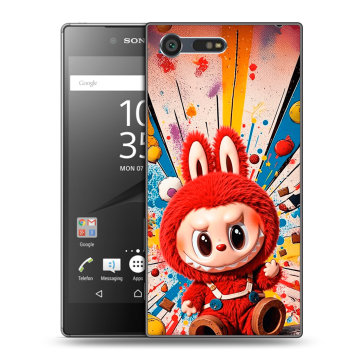 Пластиковый чехол на Sony Xperia X Compact с принтом Labubu Лабубу Пластиковый чехол на Sony Xperia X Compact с принтом Labubu Лабубу