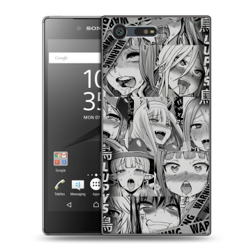 Пластиковый чехол на Sony Xperia X Compact с принтом Ahegao Ахегао Аниме