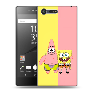 Пластиковый чехол на Sony Xperia X Compact с принтом Спанч боб Спанчбоб Пластиковый чехол на Sony Xperia X Compact с принтом Спанч боб Спанчбоб