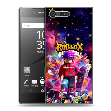 Пластиковый чехол на Sony Xperia X Compact с принтом Roblox Роблокс