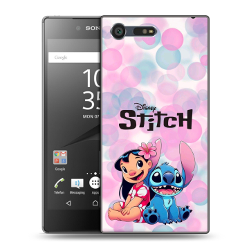 Пластиковый чехол на Sony Xperia X Compact с принтом Лило и Стич Пластиковый чехол на Sony Xperia X Compact с принтом Лило и Стич