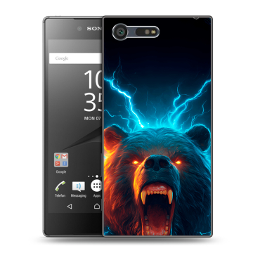 Пластиковый чехол на Sony Xperia X Compact с принтом Медведь