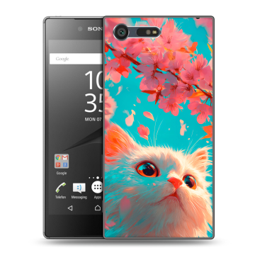 Пластиковый чехол на Sony Xperia X Compact с принтом Красивый кот
