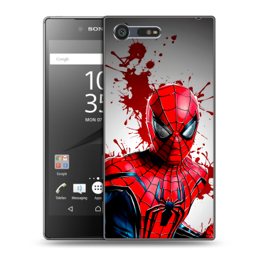 Пластиковый чехол на Sony Xperia X Compact с принтом Spiderman Человек паук Пластиковый чехол на Sony Xperia X Compact с принтом Spiderman Человек паук