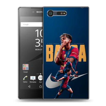 Пластиковый чехол на Sony Xperia X Compact с принтом Барселона Barca Yamal Пластиковый чехол на Sony Xperia X Compact с принтом Барселона Barca Yamal