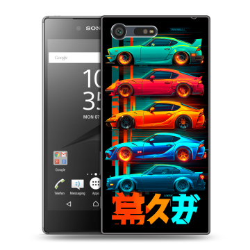 Пластиковый чехол на Sony Xperia X Compact с принтом машины тачки