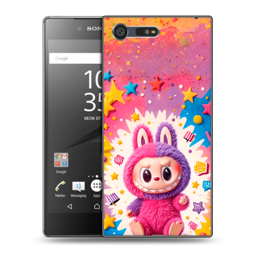 Пластиковый чехол на Sony Xperia X Compact с принтом Labubu Лабубу Пластиковый чехол на Sony Xperia X Compact с принтом Labubu Лабубу