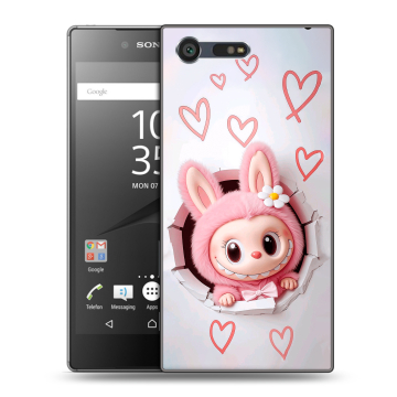 Пластиковый чехол на Sony Xperia X Compact с принтом Labubu Лабубу