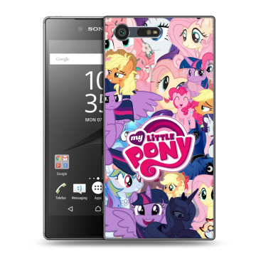 Пластиковый чехол на Sony Xperia X Compact с принтом My little pony Дружба чудо