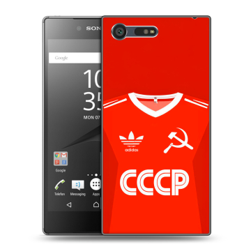 Пластиковый чехол на Sony Xperia X Compact с принтом Флаг Герб СССР