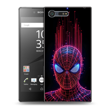 Пластиковый чехол на Sony Xperia X Compact с принтом Spiderman Человек паук Пластиковый чехол на Sony Xperia X Compact с принтом Spiderman Человек паук