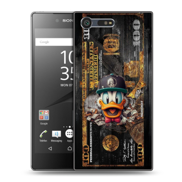 Пластиковый чехол на Sony Xperia X Compact с принтом Дональд Дак Доллар Пластиковый чехол на Sony Xperia X Compact с принтом Дональд Дак Доллар