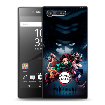Пластиковый чехол на Sony Xperia X Compact с принтом Demon Slayer Клинок рассекающий демонов Пластиковый чехол на Sony Xperia X Compact с принтом Demon Slayer Клинок рассекающий демонов
