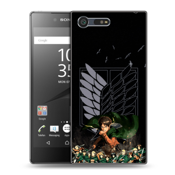 Пластиковый чехол на Sony Xperia X Compact с принтом Атака титанов Пластиковый чехол на Sony Xperia X Compact с принтом Атака титанов