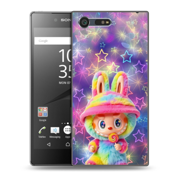 Пластиковый чехол на Sony Xperia X Compact с принтом Labubu Лабубу Пластиковый чехол на Sony Xperia X Compact с принтом Labubu Лабубу