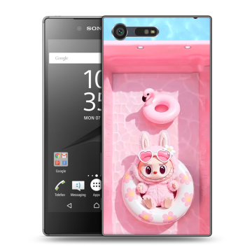 Пластиковый чехол на Sony Xperia X Compact с принтом Labubu Лабубу Пластиковый чехол на Sony Xperia X Compact с принтом Labubu Лабубу