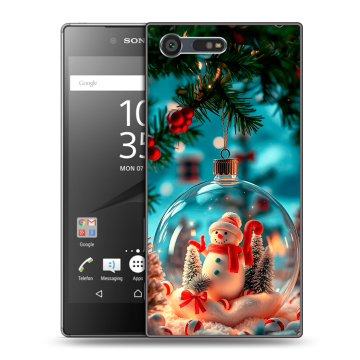 Пластиковый чехол на Sony Xperia X Compact с принтом Новый год