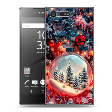 Пластиковый чехол на Sony Xperia X Compact с принтом Новый год