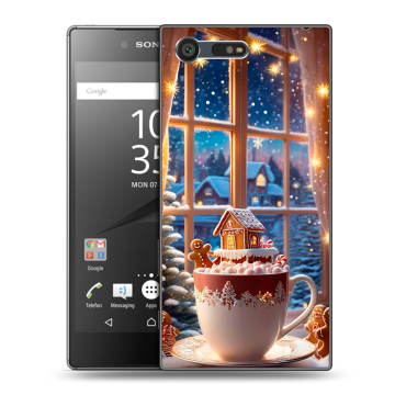 Пластиковый чехол на Sony Xperia X Compact с принтом Новый год
