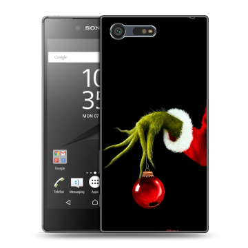 Пластиковый чехол на Sony Xperia X Compact с принтом Новый год Гринч