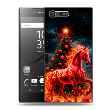 Пластиковый чехол на Sony Xperia X Compact с принтом Новый год
