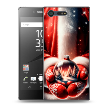 Пластиковый чехол на Sony Xperia X Compact с принтом Новый год