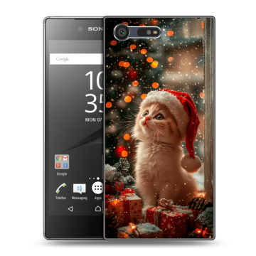 Пластиковый чехол на Sony Xperia X Compact с принтом Новый год