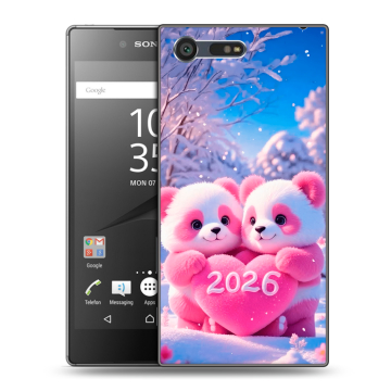 Пластиковый чехол на Sony Xperia X Compact с принтом Новый год