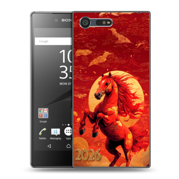 Пластиковый чехол на Sony Xperia X Compact с принтом Новый год