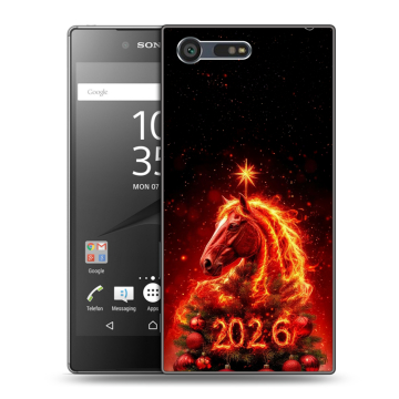 Пластиковый чехол на Sony Xperia X Compact с принтом Новый год