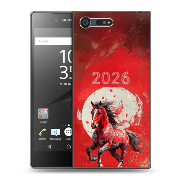 Пластиковый чехол на Sony Xperia X Compact с принтом Новый год