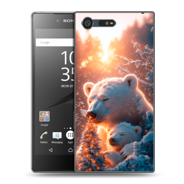 Пластиковый чехол на Sony Xperia X Compact с принтом Новый год