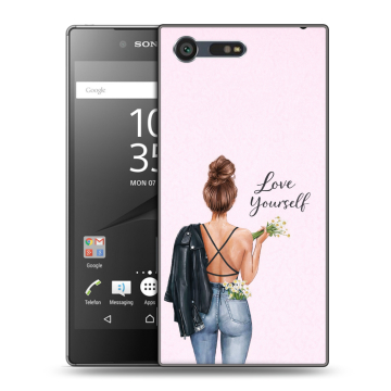 Пластиковый чехол на Sony Xperia X Compact с принтом женский Пластиковый чехол на Sony Xperia X Compact с принтом женский