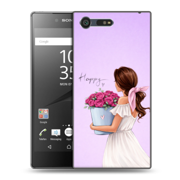 Пластиковый чехол на Sony Xperia X Compact с принтом женский Пластиковый чехол на Sony Xperia X Compact с принтом женский