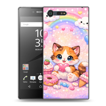 Пластиковый чехол на Sony Xperia X Compact с принтом для девочек Пластиковый чехол на Sony Xperia X Compact с принтом для девочек
