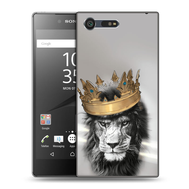 Пластиковый чехол на Sony Xperia X Compact с принтом Лев с короной Пластиковый чехол на Sony Xperia X Compact с принтом Лев с короной