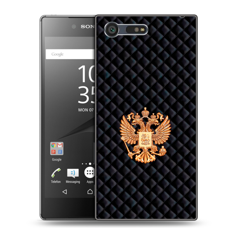 Пластиковый чехол на Sony Xperia X Compact с принтом Герб России принт Пластиковый чехол на Sony Xperia X Compact с принтом Герб России принт