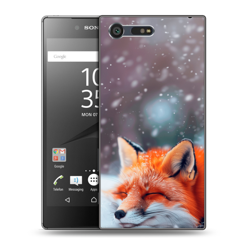 Пластиковый чехол на Sony Xperia X Compact с принтом лиса Пластиковый чехол на Sony Xperia X Compact с принтом лиса