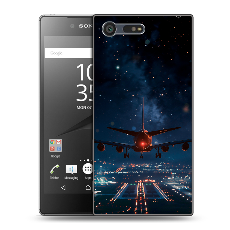 Пластиковый чехол на Sony Xperia X Compact с принтом самолет Пластиковый чехол на Sony Xperia X Compact с принтом самолет