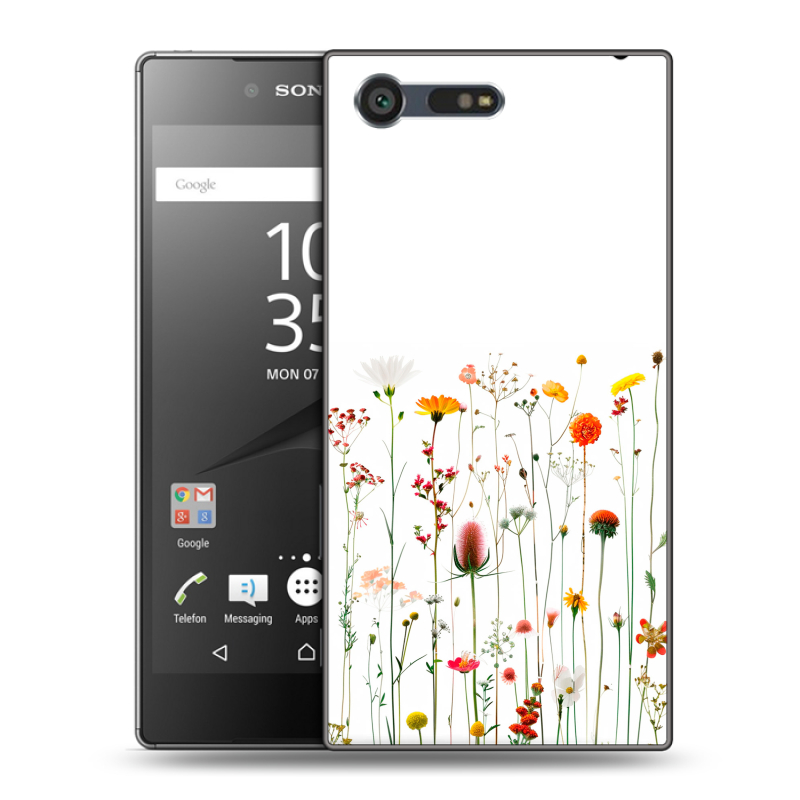 Пластиковый чехол на Sony Xperia X Compact с принтом цветы Пластиковый чехол на Sony Xperia X Compact с принтом цветы