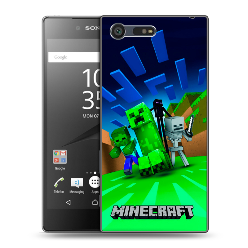 Пластиковый чехол на Sony Xperia X Compact с принтом Майнкрафт Пластиковый чехол на Sony Xperia X Compact с принтом Майнкрафт