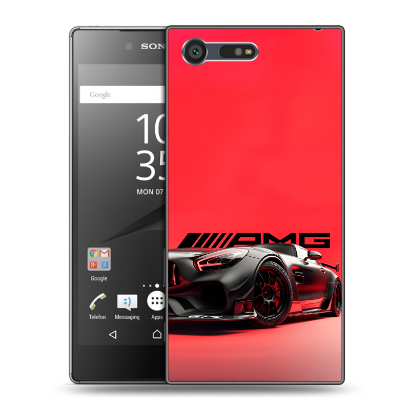 Пластиковый чехол на Sony Xperia X Compact с принтом Мерседес Mercedes AMG Пластиковый чехол на Sony Xperia X Compact с принтом Мерседес Mercedes AMG
