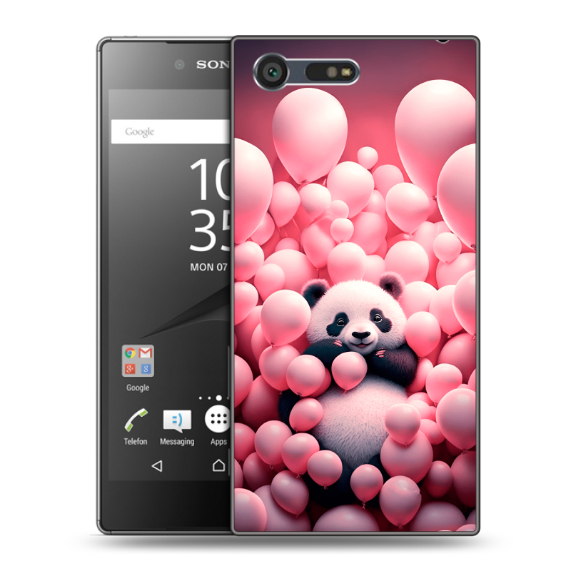 Пластиковый чехол на Sony Xperia X Compact с принтом Панда Пластиковый чехол на Sony Xperia X Compact с принтом Панда