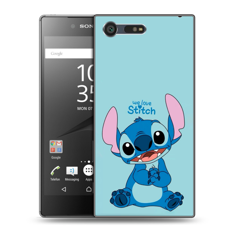 Пластиковый чехол на Sony Xperia X Compact с принтом Лило и Стич Пластиковый чехол на Sony Xperia X Compact с принтом Лило и Стич