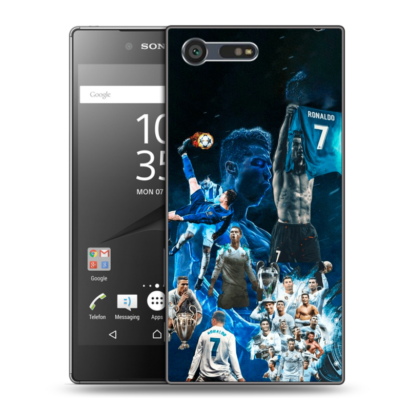 Пластиковый чехол на Sony Xperia X Compact с принтом Реал Роналдо Пластиковый чехол на Sony Xperia X Compact с принтом Реал Роналдо