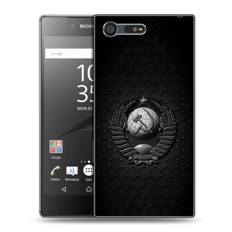 Пластиковый чехол на Sony Xperia X Compact с принтом Герб Флаг СССР Пластиковый чехол на Sony Xperia X Compact с принтом Герб Флаг СССР
