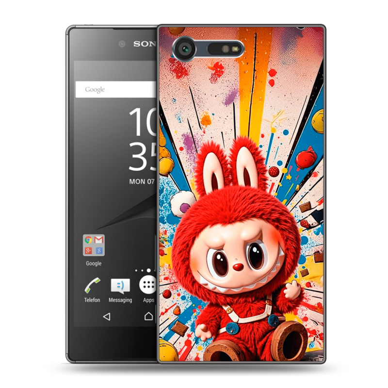 Пластиковый чехол на Sony Xperia X Compact с принтом Labubu Лабубу Пластиковый чехол на Sony Xperia X Compact с принтом Labubu Лабубу