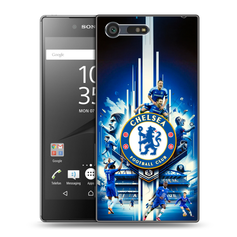 Пластиковый чехол на Sony Xperia X Compact с принтом Chelsea Челси Пластиковый чехол на Sony Xperia X Compact с принтом Chelsea Челси