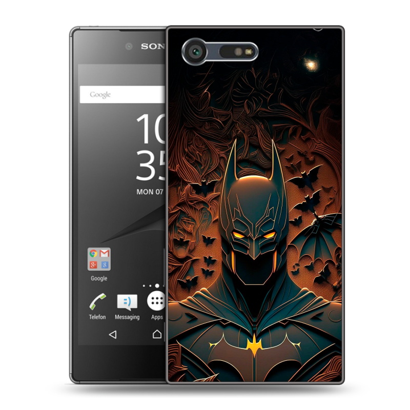 Пластиковый чехол на Sony Xperia X Compact с принтом Batman Бэтмен Пластиковый чехол на Sony Xperia X Compact с принтом Batman Бэтмен